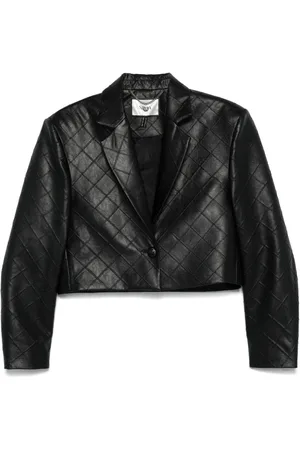 NISSA Faux-leather blazer
