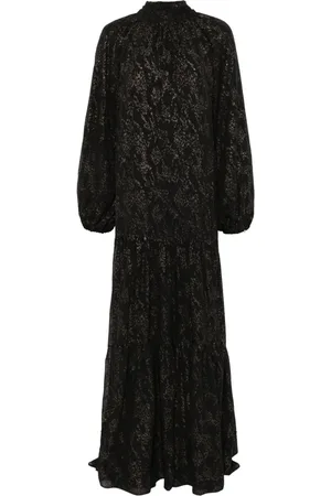 NISSA Glitter-detail maxi dress