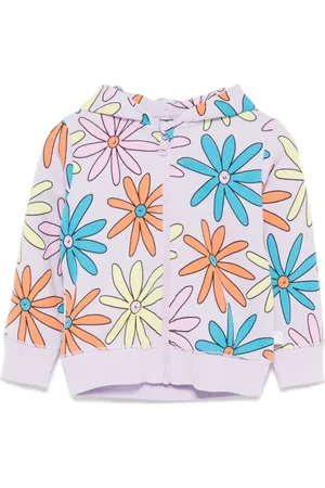 Stella McCartney Floral cotton hooded jacket