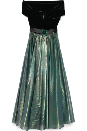 NISSA Chiffon lam?? maxi dress