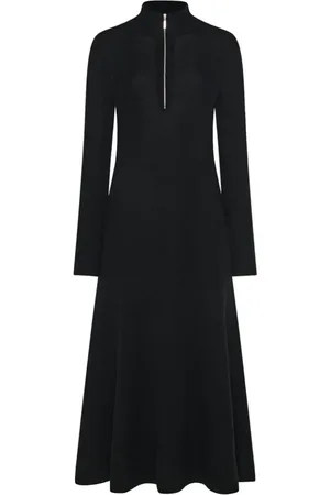 ROSETTA GETTY Zip-up ribbed knit dress