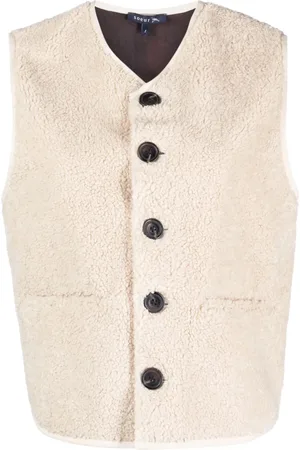 Soeur V-neck faux-shearling vest