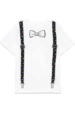 Stella McCartney Bowtie and braces graphic T-shirt