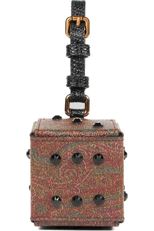 Etro Paisley dice-shaped coin purse