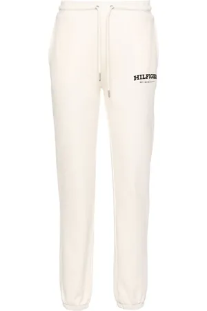 Tommy Hilfiger Flocked-logo tapered trousers