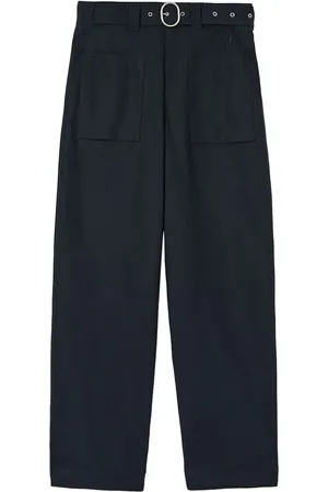 Jil Sander Belted-waist organic cotton trousers