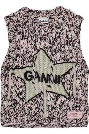Ganni Embroidered sleeveless vest