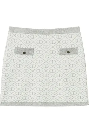 Twin-Set Jacquard short skirt
