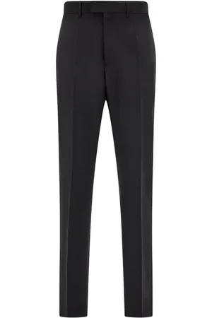 Salvatore Ferragamo Logo-tag cotton straight-leg trousers