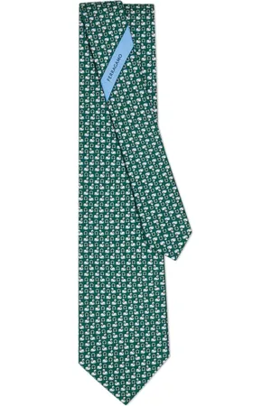 Salvatore Ferragamo Swan-print silk tie