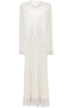 Self-Portrait Rhinestone fishnet maxi dress