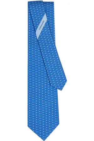 Salvatore Ferragamo Gancini print tie