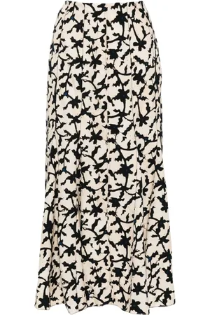 ULLA JOHNSON Graphic-print A-line skirt