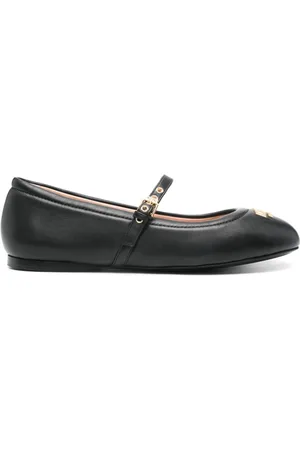 Moschino Logo-lettering ballet flats