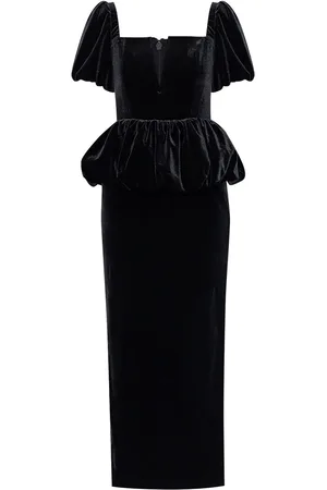 Self-Portrait Velvet peplum dress