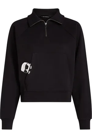Karl Lagerfeld Ikon peak-a-boo half-zip sweatshirt