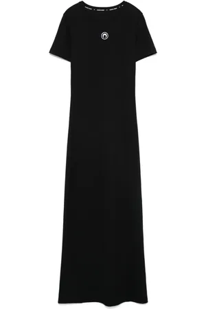 Marine Serre Crescent Moon-embroidery maxi dress