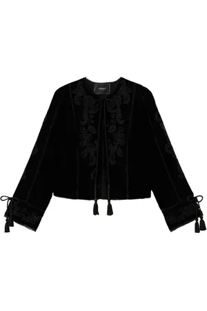 Twin-Set Embroidered velvet jacket