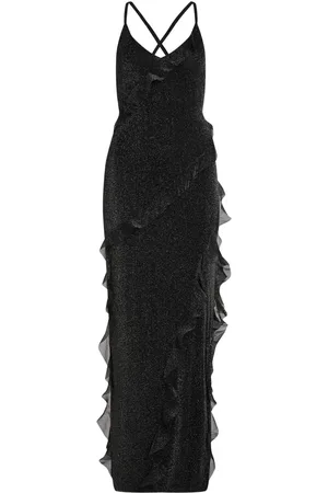 Karl Lagerfeld Lurex ruffle maxi dress
