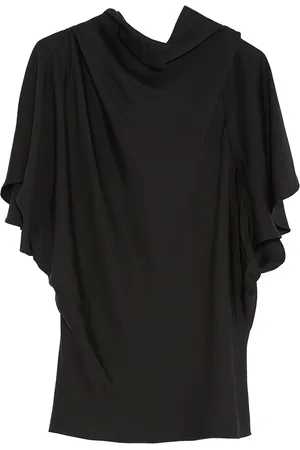 YVES SALOMON Asymmetric matte-satin top