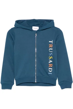 Trussardi Raised logo-detail hoodie