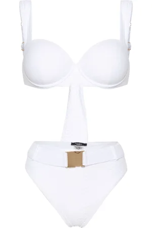 Noire Swimwear Nikki snakeskin-effect bikini set