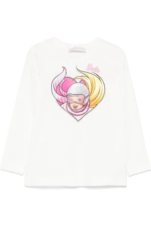 MONNALISA X Barbie heart-motif T-shirt