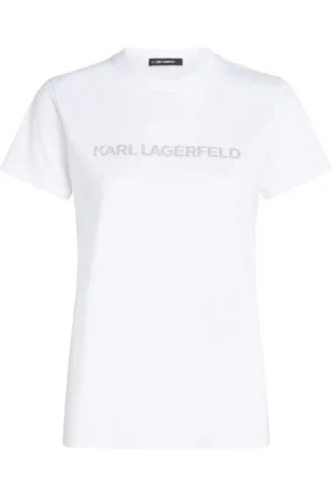 Karl Lagerfeld Glitter appliqu?? logo t-shirt