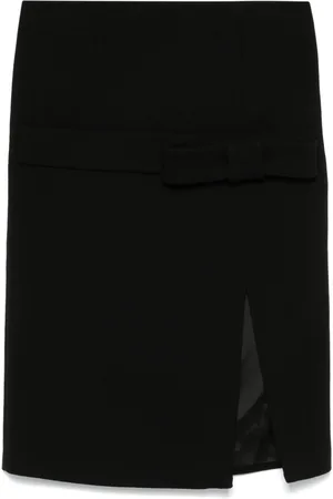 Nº21 Bow-detail midi skirt