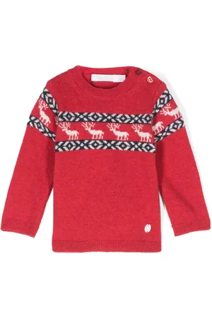 PATACHOU Reindeer-intarsia sweater