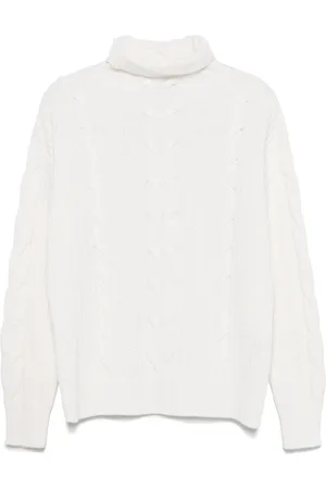 LORENA ANTONIAZZI Cable-knit turtleneck sweater
