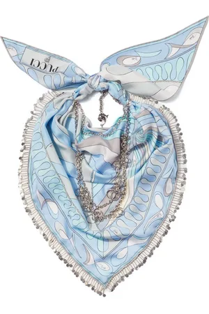 Puccini Leocorno and Pesci-print scarf