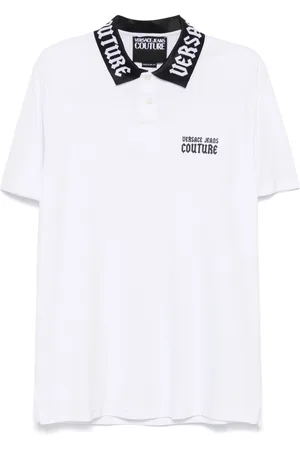 VERSACE Logo-print polo shirt