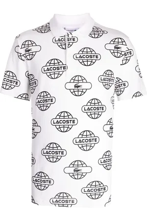 Lacoste Globe-print polo shirt