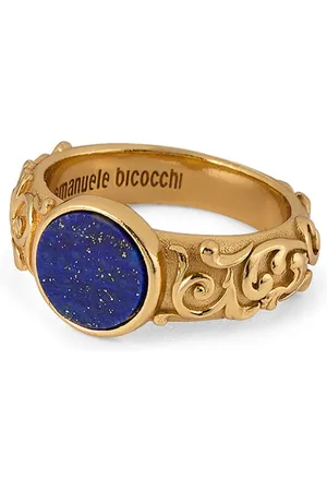 EMANUELE BICOCCHI Arabesque engraved chevalier ring