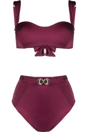 Noire Swimwear Seashell-motif bandeau bikini set
