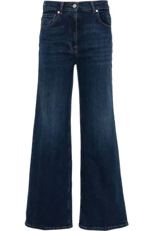 PESERICO SIGN Stretch-cotton palazzo jeans