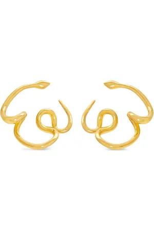 Oscar de la Renta Snake hoop earrings