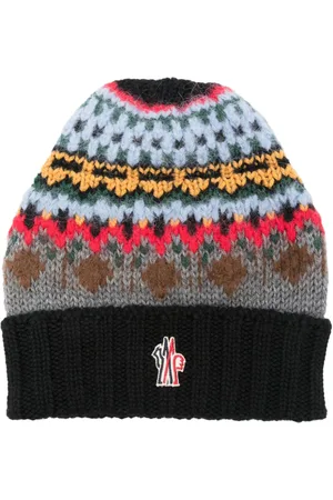 Moncler Intarsia-knit beanie hat