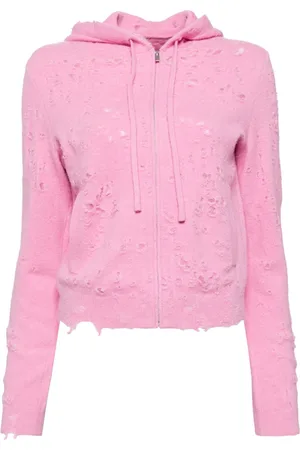 JNBY Distressed hooded cardigan