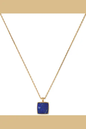 EMANUELE BICOCCHI Square lapis pendant necklace