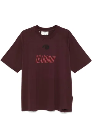 SONG FOR THE MUTE Teardrop-print T-shirt
