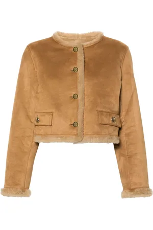 Sandro Faux-fur cropped jacket