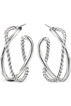David Yurman Sterling Crossover hoop earrings (33.7mm)