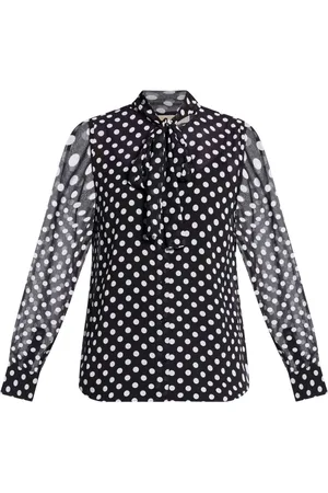 Michael Kors Polka-dot pussy-bow blouse