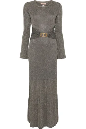 Twin-Set Ribbed-knit maxi dress