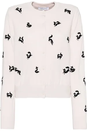 Maison Kitsuné Fancy fox embroidered cardigan