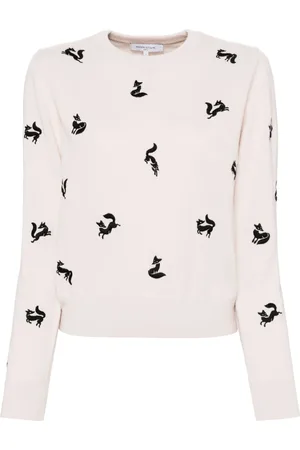 Maison Kitsuné Fancy fox embroidered jumper