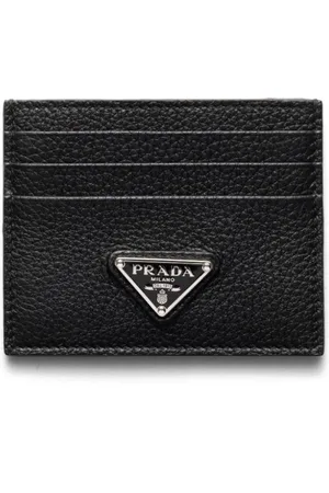 Prada Enamel triangle-logo cardholder