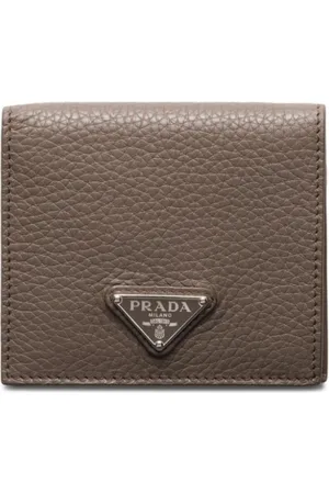 Prada Enamel triangle-logo wallet